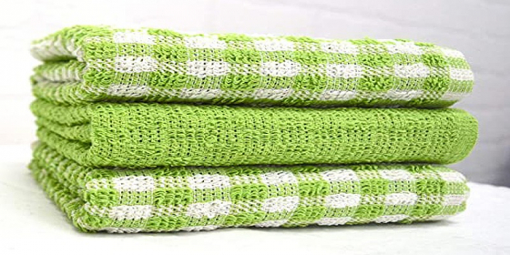 gallery/terry mono check tea towel